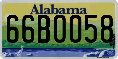 AL license plate 66BO058