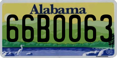 AL license plate 66BO063