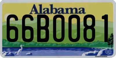 AL license plate 66BO081