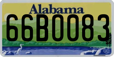 AL license plate 66BO083