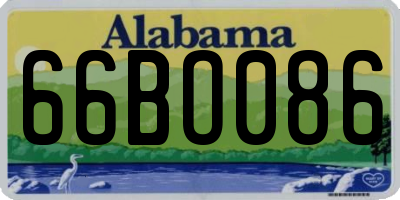 AL license plate 66BO086