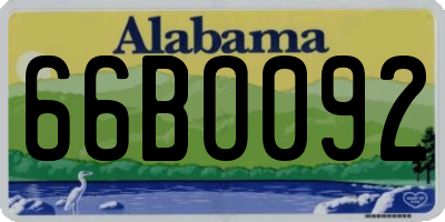 AL license plate 66BO092