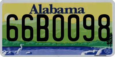 AL license plate 66BO098
