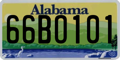 AL license plate 66BO101