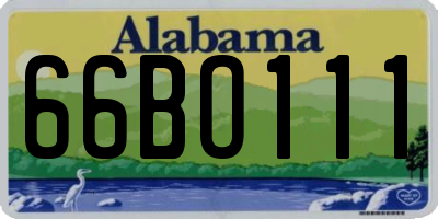 AL license plate 66BO111