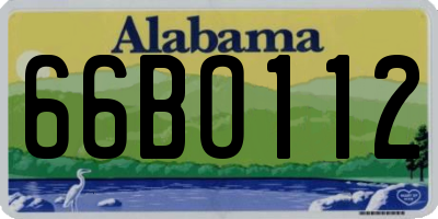 AL license plate 66BO112