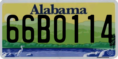 AL license plate 66BO114