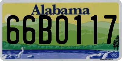 AL license plate 66BO117