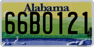 AL license plate 66BO121