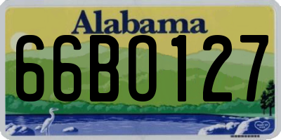 AL license plate 66BO127