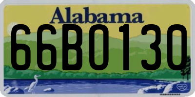 AL license plate 66BO130