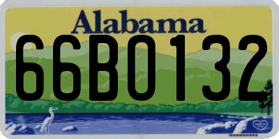 AL license plate 66BO132