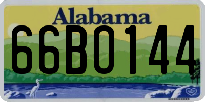 AL license plate 66BO144