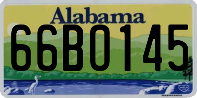 AL license plate 66BO145