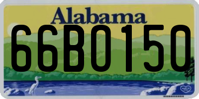 AL license plate 66BO150