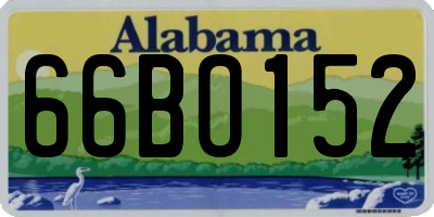 AL license plate 66BO152