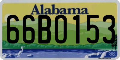 AL license plate 66BO153