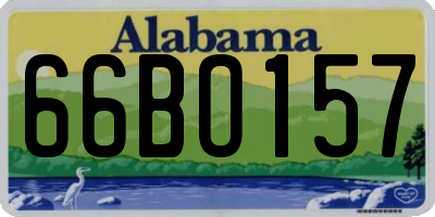 AL license plate 66BO157