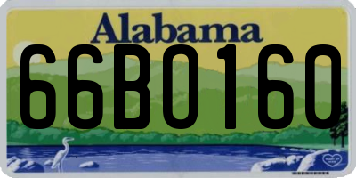 AL license plate 66BO160
