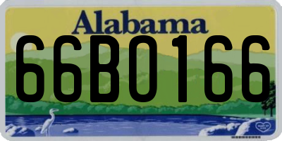 AL license plate 66BO166