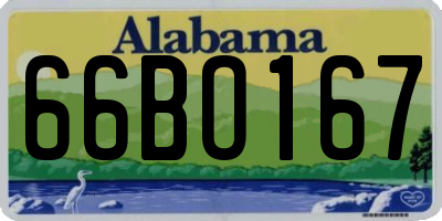 AL license plate 66BO167