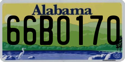 AL license plate 66BO170