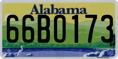 AL license plate 66BO173