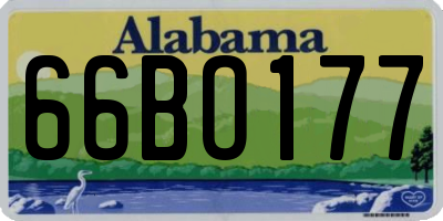 AL license plate 66BO177
