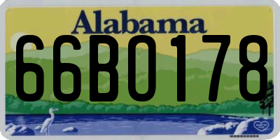 AL license plate 66BO178