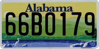 AL license plate 66BO179
