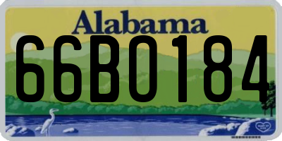 AL license plate 66BO184