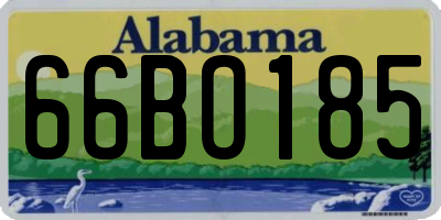 AL license plate 66BO185