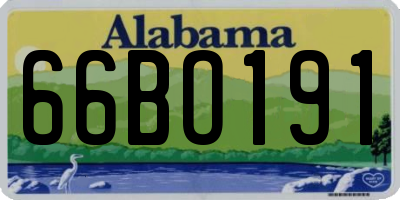AL license plate 66BO191
