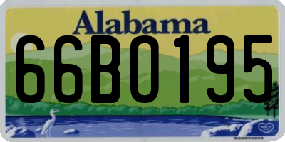 AL license plate 66BO195