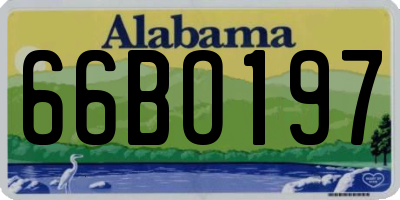 AL license plate 66BO197