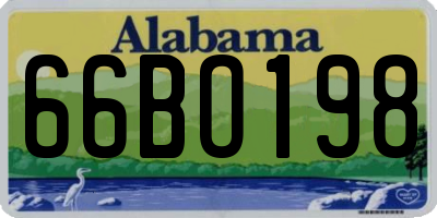 AL license plate 66BO198
