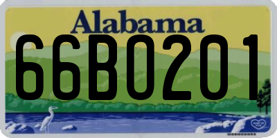 AL license plate 66BO201