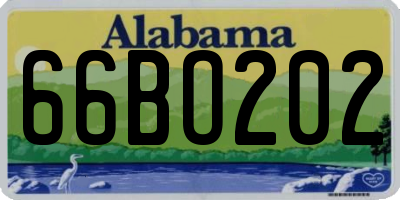 AL license plate 66BO202