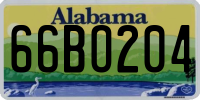 AL license plate 66BO204