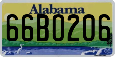 AL license plate 66BO206