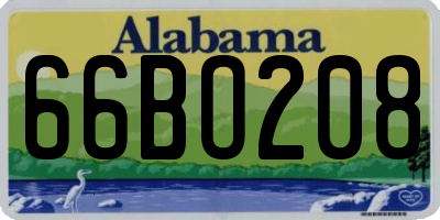 AL license plate 66BO208