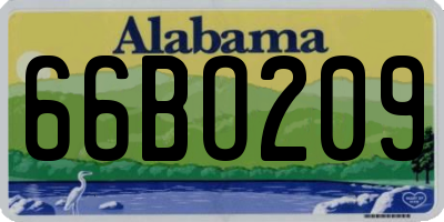 AL license plate 66BO209