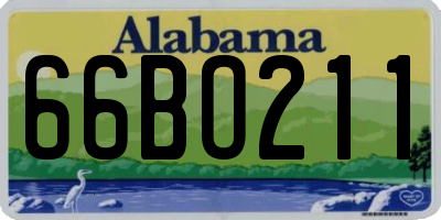 AL license plate 66BO211