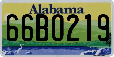 AL license plate 66BO219