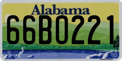 AL license plate 66BO221