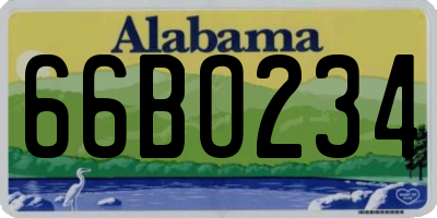 AL license plate 66BO234