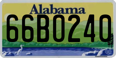 AL license plate 66BO240