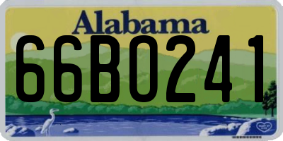 AL license plate 66BO241