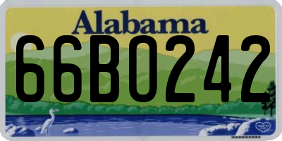 AL license plate 66BO242