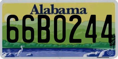 AL license plate 66BO244